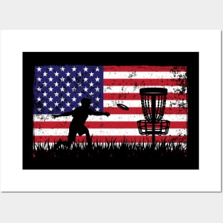 Disc Golf American Flag Posters and Art